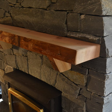 Saltspring Island Stone Fireplace