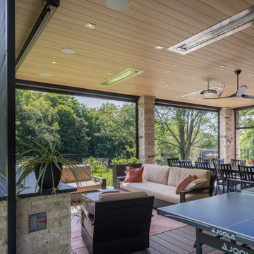 2023 Projects Gallery - Backyard Composite Deck, Pool Cabana and Outdoor Kitchen