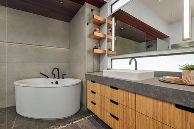 Bathroom - modern bathroom idea in Austin