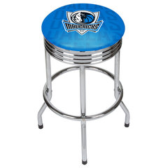 Dallas Mavericks Fade 31 in. Blue Backless Metal Bar Stool with Vinyl Seat