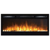 Lexington 35" Pebble Built-in Ventless Recessed Wall Mounted Electric Fireplace