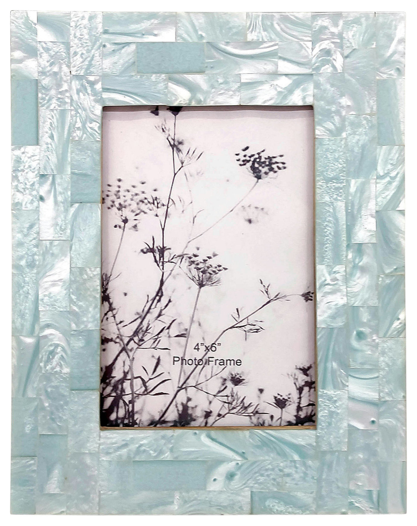 Resin, 4x6 Capiz Design Photo Frame, Green - Contemporary - Picture ...