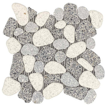 Mosaics Terrazzo Pebbles Tile for Floors Walls, Blend