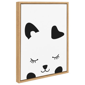 Sylvie Modern Baby Puppy Framed Canvas by Rachel Lee, Natural 18x24
