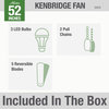 Hunter Fan Company 52" Kenbridge LP With Light Fresh White Ceiling Fan W/ Light