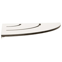 White Corner Shower Seat With 18" Radius