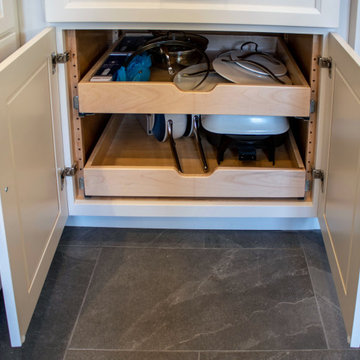 Custom White and Wood Contemporary Kitchen