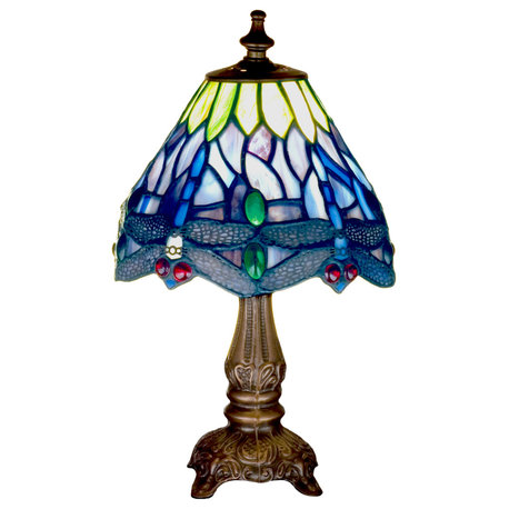 11.5H Tiffany Hanginghead Dragonfly Mini Lamp