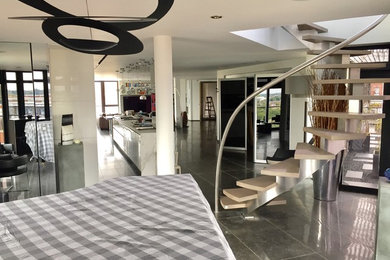 Inspiration for a modern dining room in West Midlands.
