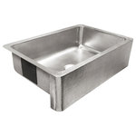 Sinkology - Percy 32" Farmhouse Stainless Steel Single Bowl Kitchen Sink, Brushed - The Percy 32" farmhouse-style, single bowl Crafted Stainless Steel kitchen sink offers a long-awaited update to a classic material. Featuring a hand-hammered, uniquely crafted finish, The Percy offers the beloved look of stainless steel with an upscale style. The extra-large, single bowl design gives busy kitchens plenty of space for washing dishes, while modern sound-dampening technology ensures the Percy remains a visibly stunning, yet quiet, kitchen centerpiece. Sinkology's Fortify collection is handcrafted and indivdually hand-hammered from 18-gauge, solid stainless steel. As with all Sinkology kitchen and bath sinks, the Percy farmhouse kitchen sink is protected by our Everyday Promise Lifetime Warranty.