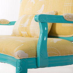 Birdcage Settee in aqua - Products