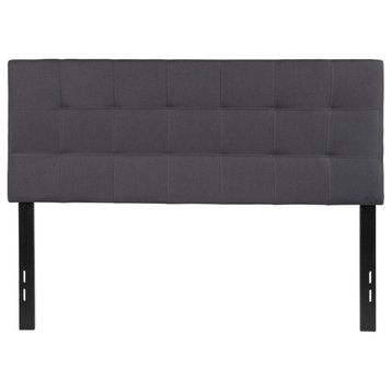 Flash Furniture Bedford Tufted Full Panel Headboard in Dark Gray