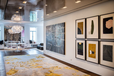 Hallway - contemporary hallway idea in New York