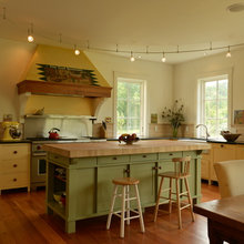 colorful kitchen island