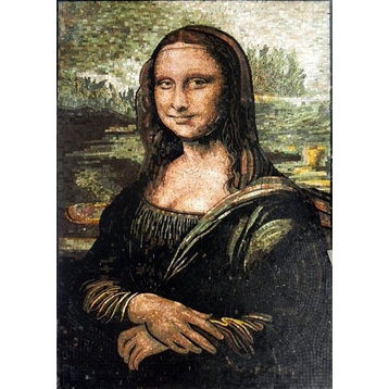 Leonardo Da Vinci Mona Lisa", Mosaic Reproduction, 31"x43"