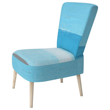 Turquoise And Gray Abstract Art Chair, Side Chair