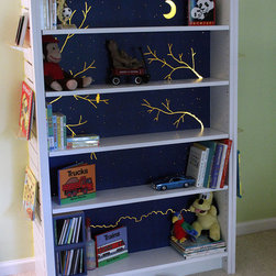 Backlit Bookshelf Made from Old Borders Display Shelves - Furniture