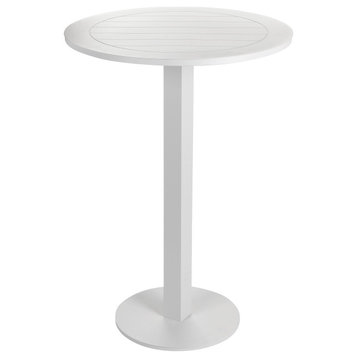 Sunset Round Bar Table, White
