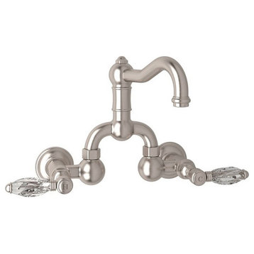 Rohl Acqui 1.2 GPM Lavatory Faucet with 2 Lever Handles, Satin Nickel