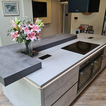 Mid and Slate Grey Concrete Kitchen Diner
