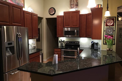 Give an exciting kitchen a lift with new cabinets, lighting and countertops.