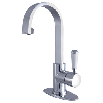 Fauceture Single-Handle Bathroom Faucet With Push Pop-Up, Polished Chrome