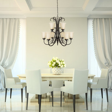 Beverly 9-Light Dark Bronze Chandelier
