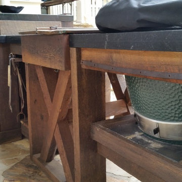 Green Egg outdoor kitchen