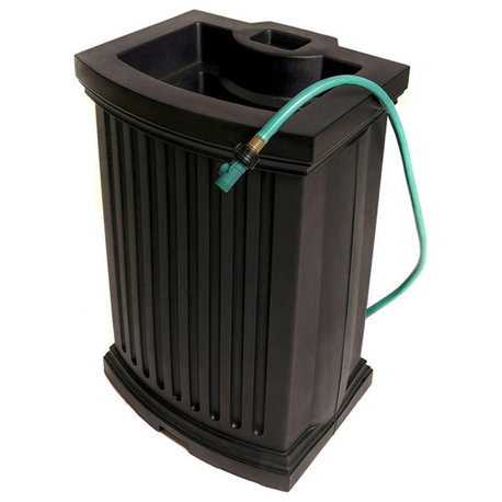 Mayne Madison Weatherproof Traditional Plastic Rain Catcher in Black