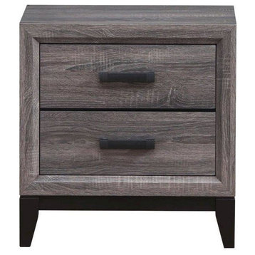 Global Furniture Kate Nightstand 24x16x25" Foil Gray