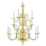 Livex Lighting - Williamsburgh Chandelier, Polished Brass - Simple, yet refined, the traditional, colonial chandelier is a perennial favorite. Part of the Williamsburgh series, this handsome chandelier is a timeless beauty.