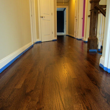 HEAD OF THE HARBOR NEW BUILD: RED OAK INSTALLED, SANDED w PROVINCIAL STAIN