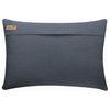 Grey Linen 12"x14" Lumbar Pillow Cover Sequins and Embroidery Secretly Dreaming