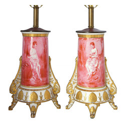 Pair of French Porcelain Table Lamps - Products