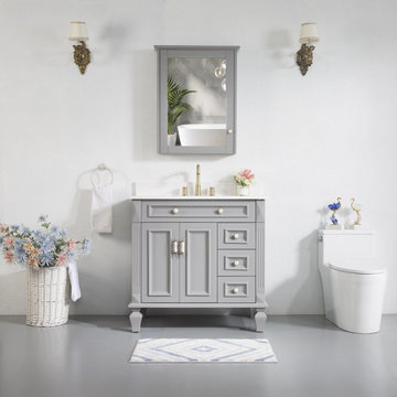 Bathroom Vanity with Mirror/Mirror Cabinet