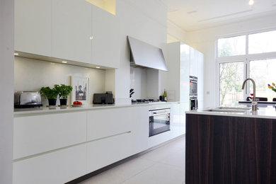 Design ideas for a contemporary kitchen in London.