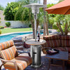 Patio Heater with Wood Table, Stainless Steel