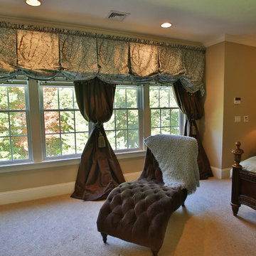 Teal and Brown Master Bedroom