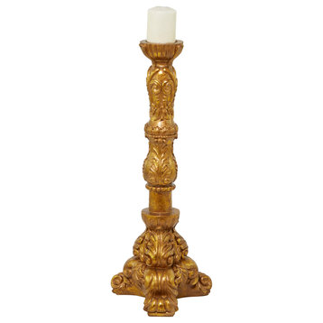Traditional Brass Polystone Candle Holder 561725