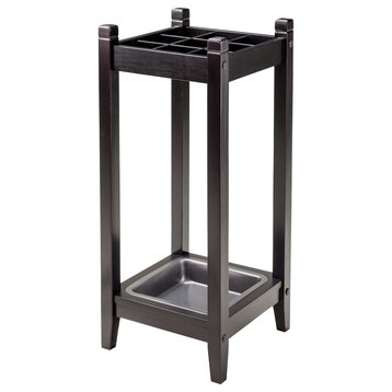 Winsome Wood Jana Umbrella Stand With Metal Tray