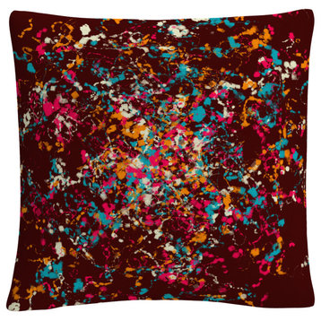 Speckled Colorful Splatter Abstract 3 By Abc Decorative Throw Pillow