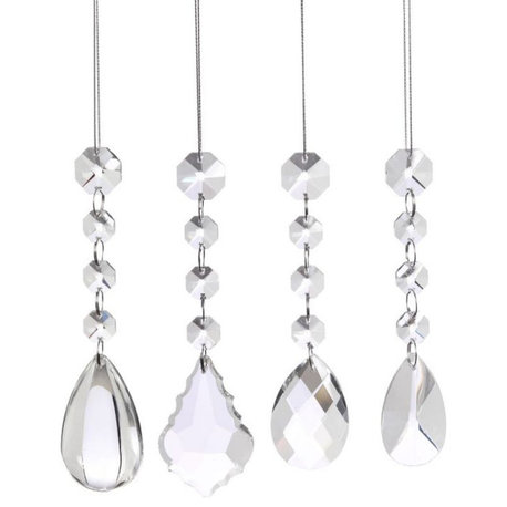 Mark Roberts 2022 Crystal Drop Ornament, Assortment of 4 5.5"