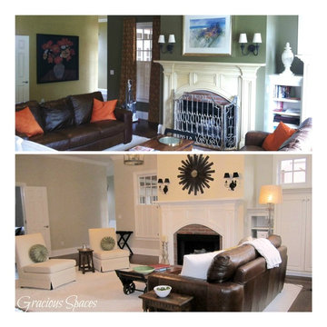 Staged, Serene Living Room