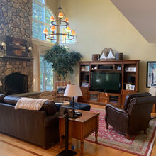 family room and dining room