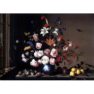 Balthasar Van der Ast Vase of Flowers by a Window Wall Decal Print