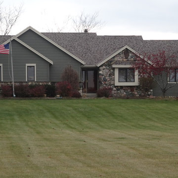 Gray Exteriors with Pops of Trim