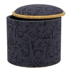 Pomada - Animals Mini Box Ottoman, Purple - Footstools And Ottomans