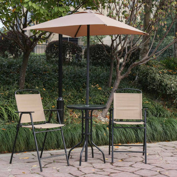 Sol 4pc Folding Bistro Set W/ Umbrella