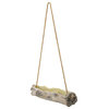 Cement Hanging Log Planter w/ Rope 15.5x5.5x3.5"