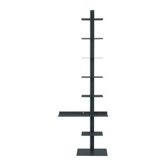 Siderio Talia Bed Bookcase, Charcoal